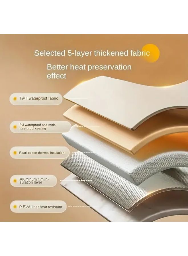 Portable Foldable Foot Foam Bucket 5 Layer Insulation White Powder Belt - Image 3